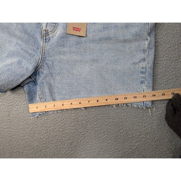 Levi's 501 Jean Shorts Womens 18W High Rise Raw Hem Distressed Cutoff Style - Picture 11 of 16
